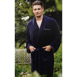 Belmanetti-pamut-frottir-sötétkék-galléros-köntös-9057