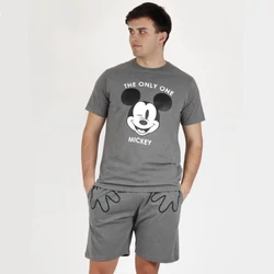 Disney-férfi-pizsama-pamut-szürke-rövid-ujjú-55440