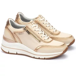 Pikolinos-női-bőr-barna-krém-fűzős-cipzáros-utcai-cipő-W2X-6602