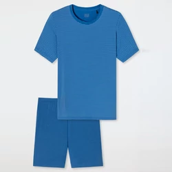 Schiesser-férfi-kék-modál-rövid-pizsama-179124