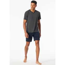 Schiesser-férfi-long-life-modal-kék-rövid-pizsama-181178