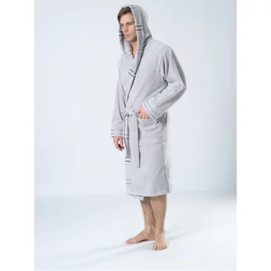 Belmanetti-unisex-szürke-pamut-frottír-kapucnis-köntös-4345