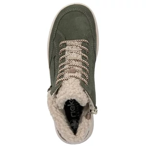Riker-Tex-női-bélelt-bőr-vízálló-zöld-bokacipő-bakancs-L7701