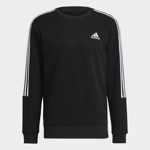 Adidas férfi fekete kereknyakú pamut pulóver-GK9579
