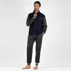 Admas-férfi-hosszú-kék-szürke-pamut-pizsama-cipzáros-56547 Admas-férfi-hosszú-kék-szürke-pamut-pizsama-cipzáros-56547