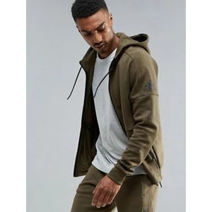 Adidas-zöld-kapucnis-cipzáras-pulóver-BR4743