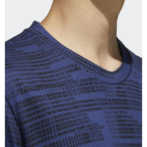 Adidas-férfi-kék-fekete-pamut-mintás-póló-FM3434