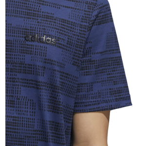 Adidas-férfi-kék-fekete-pamut-mintás-póló-FM3434