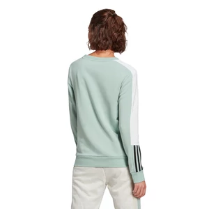 Adidas női zöld fehér színű, kerek nyakú pulóver-GL1443