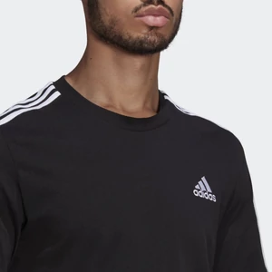 Adidas-férfi-fekete-3csíkos-pamut-póló-GL3732