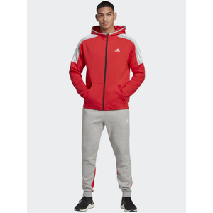 Adidas-férfi-melegítő-piros-szürke-pamut-tréning-cipzáros-kapucnis-HI5397
