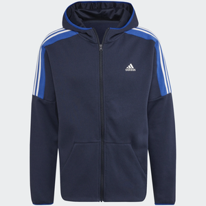 Adidas-férfi-pamut-gyapjú-kék-fehér-kapucnis-cipzáros-tréningruha-HK4463