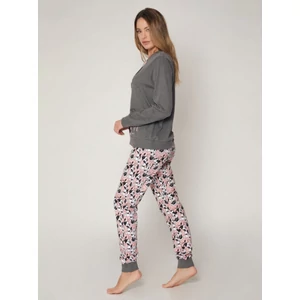 Disney-pizsama-női-mintás-pamut-hosszú-Minnie-55092