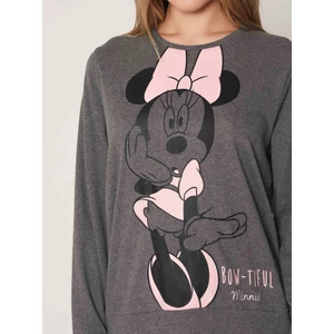 Disney-pizsama-női-mintás-pamut-hosszú-Minnie-55092
