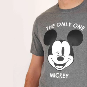 Disney-férfi-pizsama-pamut-szürke-rövid-ujjú-55440