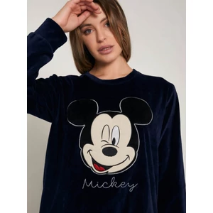 Disney-női-kék-mickey-bársony-hosszú-pizsama-55958