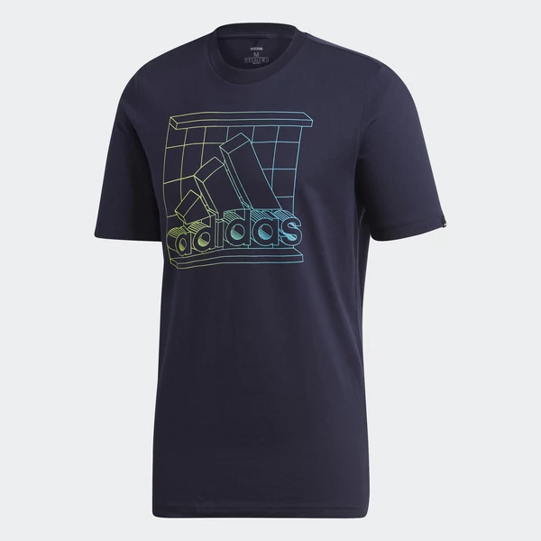 Adidas-férfi-kék-pamut-mintás-póló-GD5904