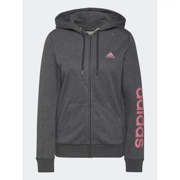 Adidas-női-pamut-kapucnis-szürke-cipzáros-pulóver-H07750