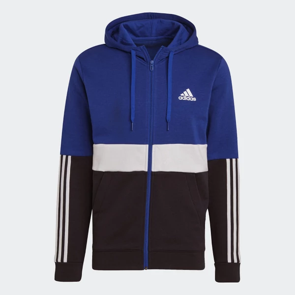 Adidas kék-fehér színű kapucnis pulóver-H14645