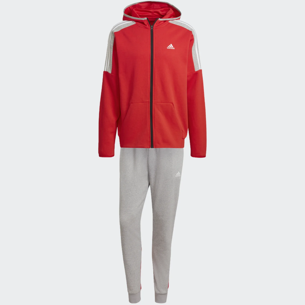 Adidas-férfi-melegítő-piros-szürke-pamut-tréning-cipzáros-kapucnis-HI5397