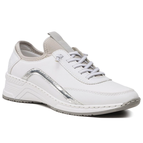 Rieker-női-fűzős-fehér-ezüst--sneaker-cipő-N4351