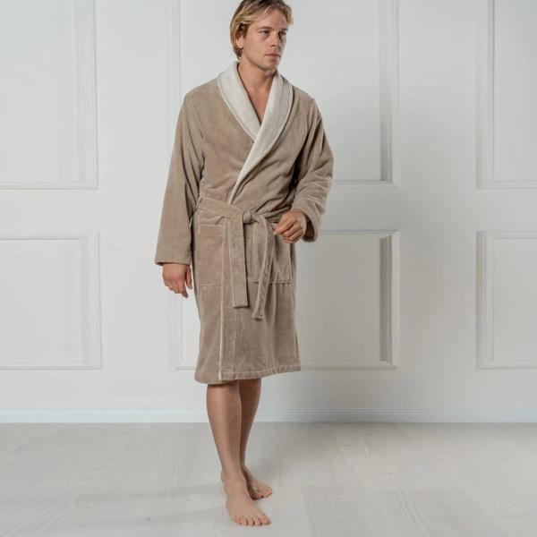 Belmanetti-uniszex-köntös-beige-meleg-galléros-pamut-bambusz-6564