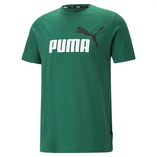 Puma-férfi-zöld-pamut-kerek nyakú-rövid ujjú-póló-586759
